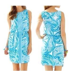 Lilly Pulitzer Women's Windward Dress | M | Resort White Sea Ruffles Print | EUC